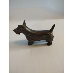 VTG Cast Scotty Dog Bronze 1920's-30's Antique Scotty Dog Primitive Figure Art